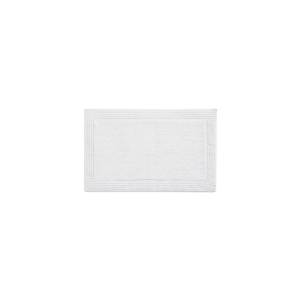 White Cotton Reversible Bath Rug, Belen Kox. Picture 1