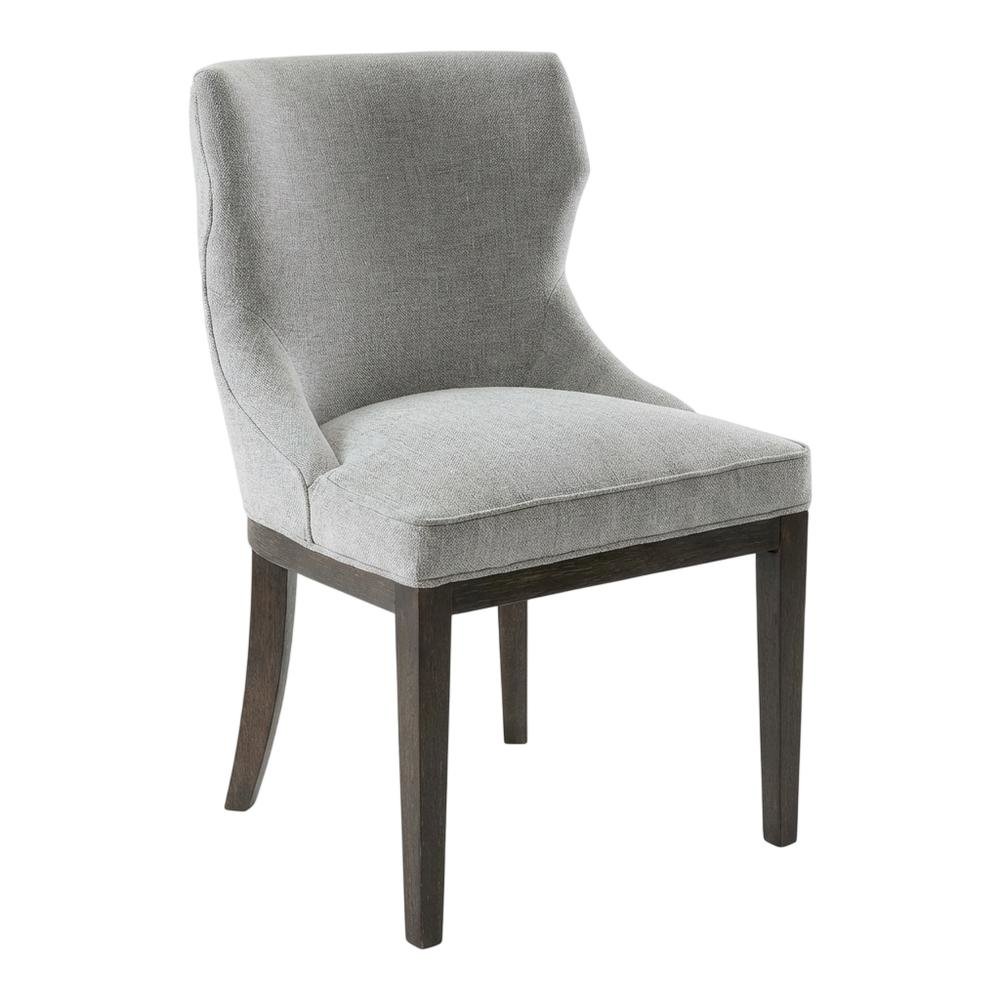 Mist Grey Dining Side Chairs with Contemporary Design and Comfort, Set of 2. Picture 2