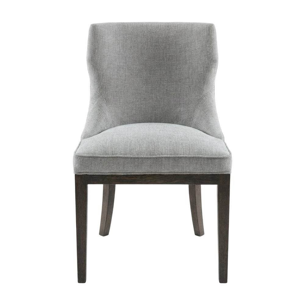 Mist Grey Dining Side Chairs with Contemporary Design and Comfort, Set of 2. Picture 4