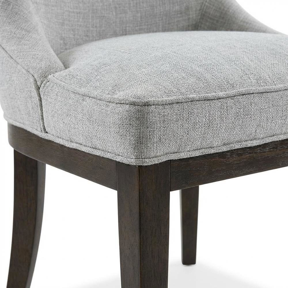 Mist Grey Dining Side Chairs with Contemporary Design and Comfort, Set of 2. Picture 5