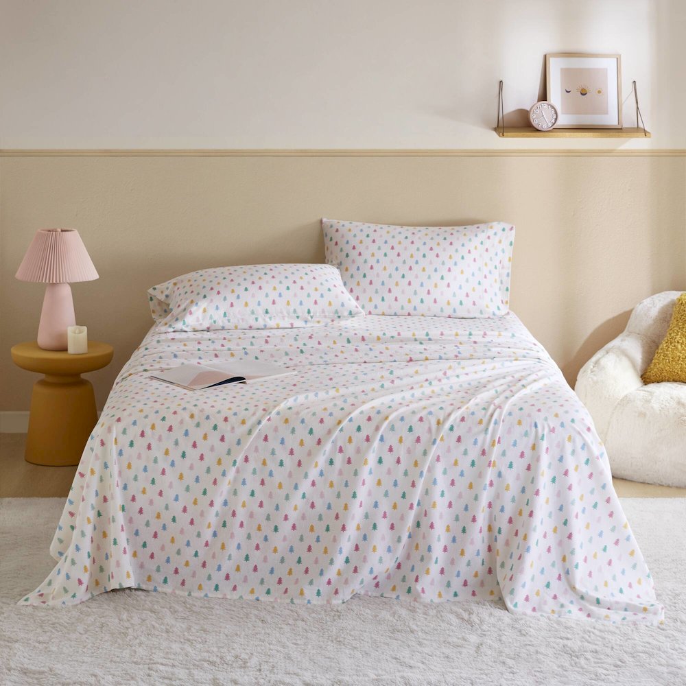 100% Cotton Flannel Pigment Printed Sheet Set. Picture 1