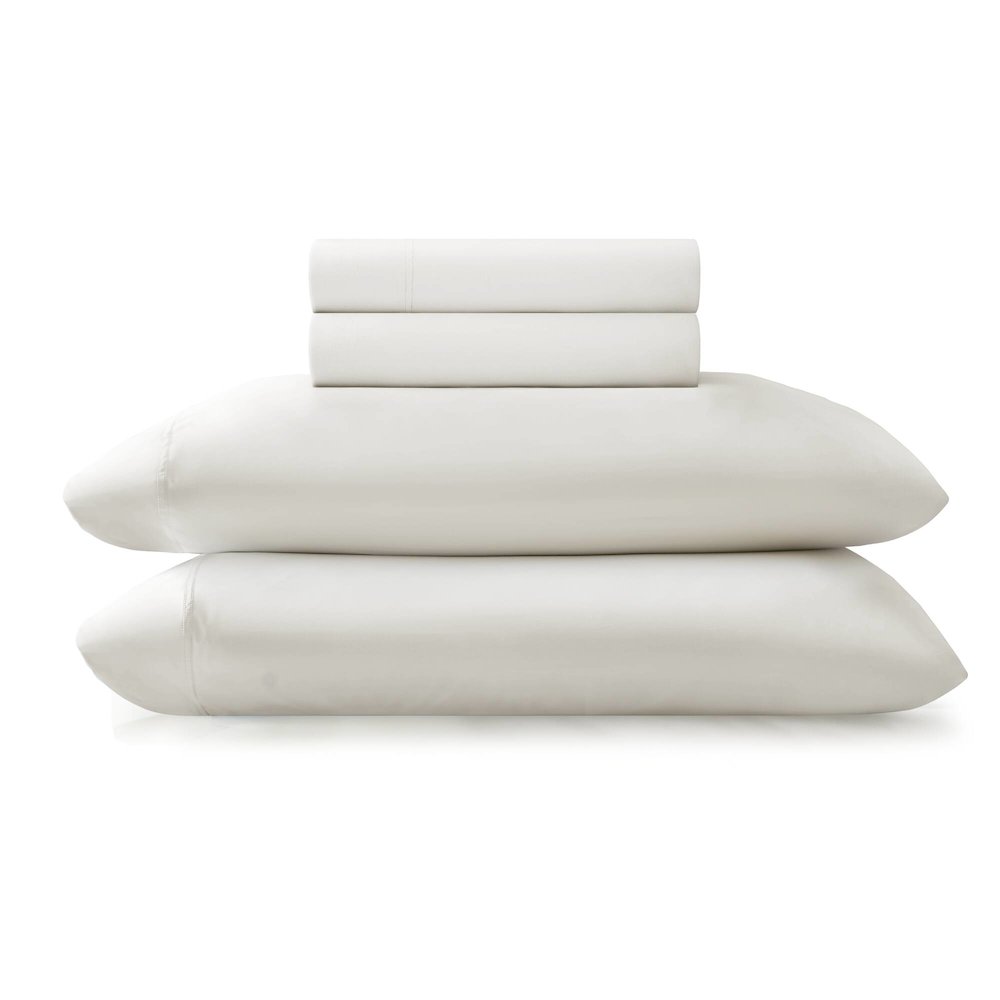 Stretch Jersey Sheet Set, White color. Picture 1