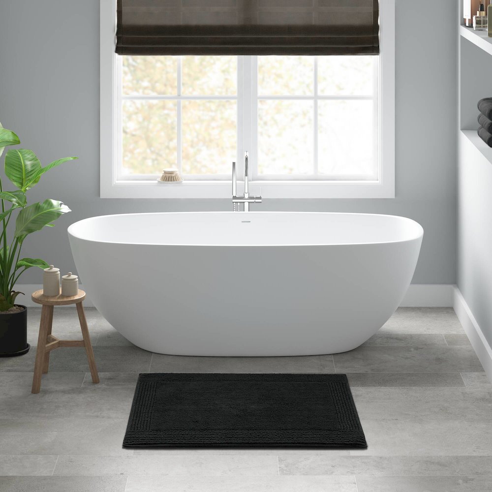 100% Cotton Tufted 3000 GSM Reversible Bath Rug. Picture 2