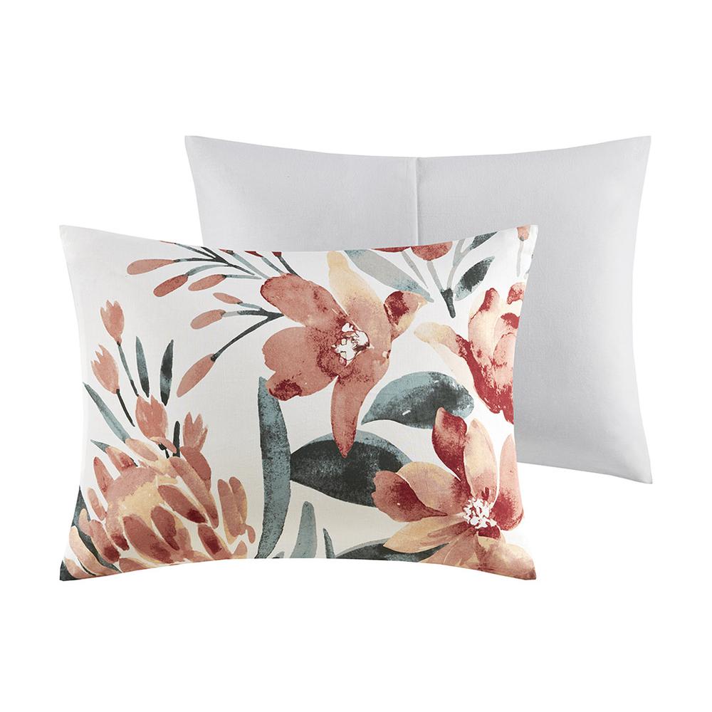 3 Piece Floral Cotton Duvet Cover Set. Picture 5