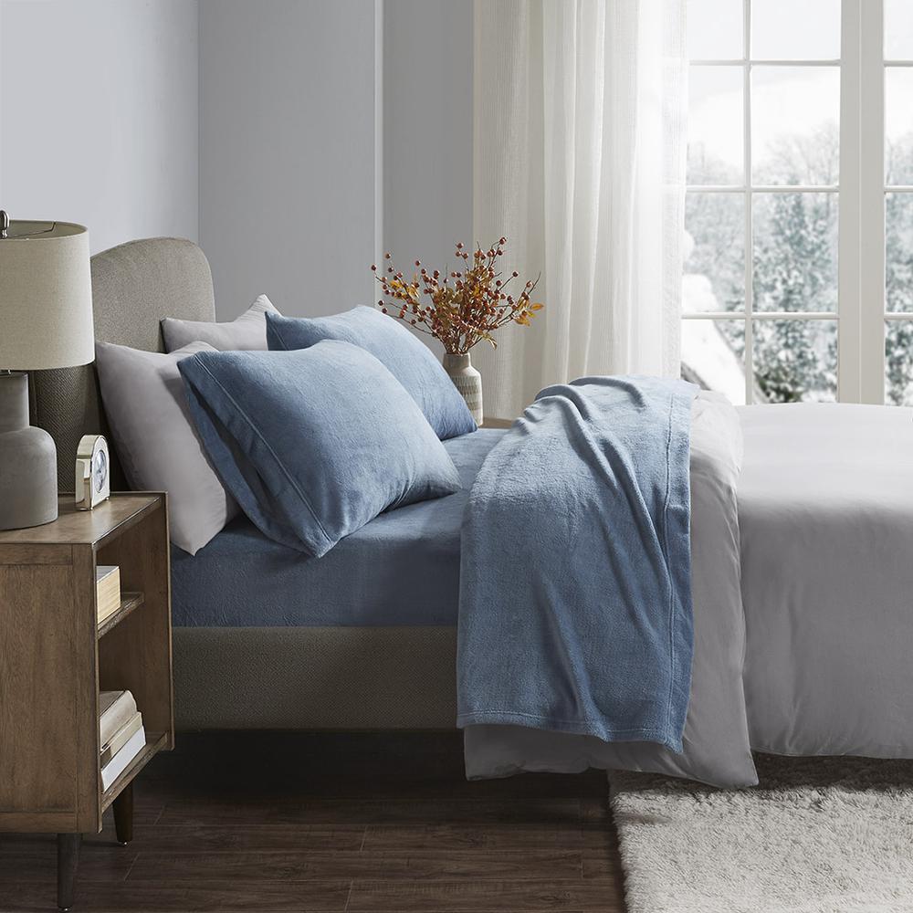 100% Polyester Knitted Plush Sheet Set,BL20-0455. Picture 2