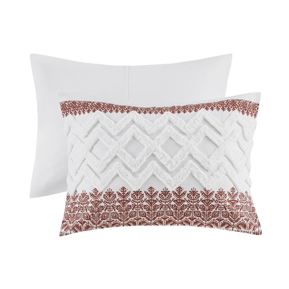 3 Piece Cotton Duvet Cover Set with Chenille Tufting. Picture 3