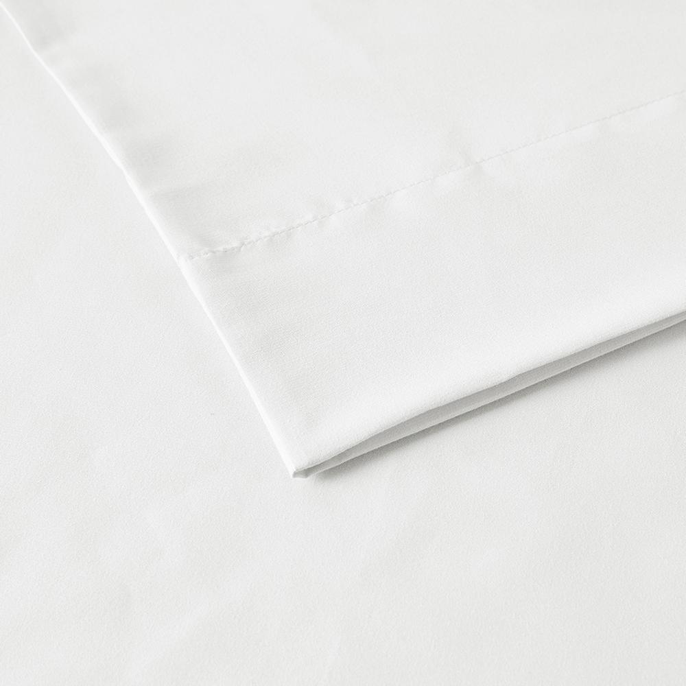 Microfiber All Season Soft Touch Sheet Set, White color. Picture 3