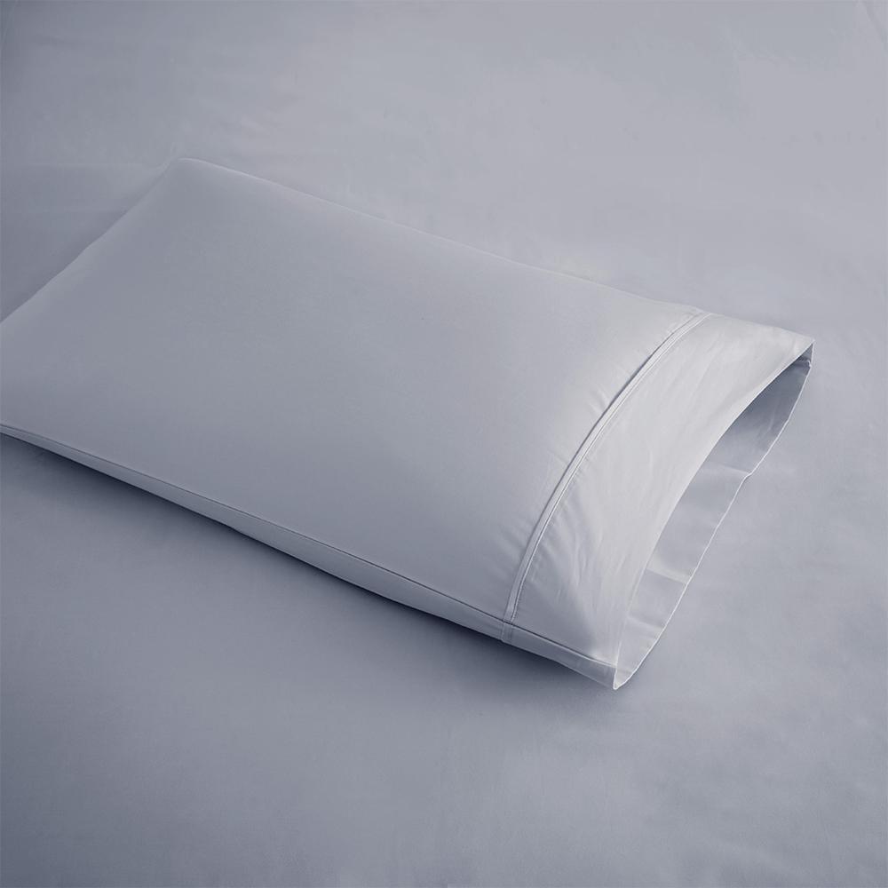 600 Thread Count Cooling Cotton Blend 4 PC Sheet Set, Blue color. Picture 2