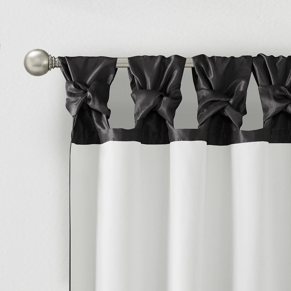 Twist Tab Lined Window Curtain Panel. Picture 4
