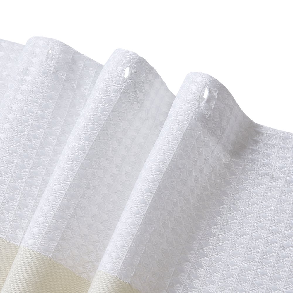 Spa Waffle Shower Curtain with 3M Treatment, Cream color. Picture 4