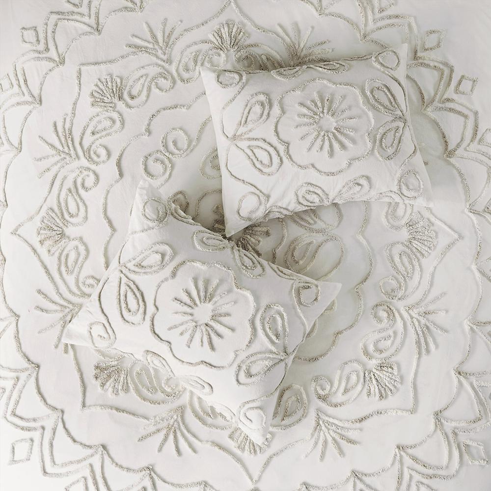 3 Piece Tufted Cotton Chenille  Coverlet Set. Picture 2