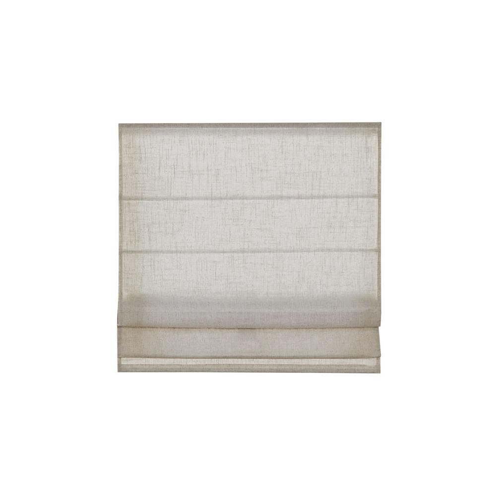 Linen Blend Light Filtering Cordless Roman Shade. Picture 3