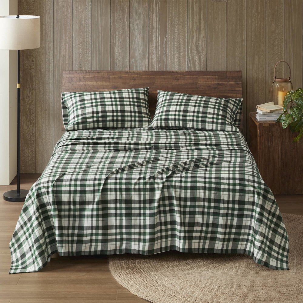 Flannel 100% Cotton Flannel Printed Sheet Set, Finton color. Picture 1