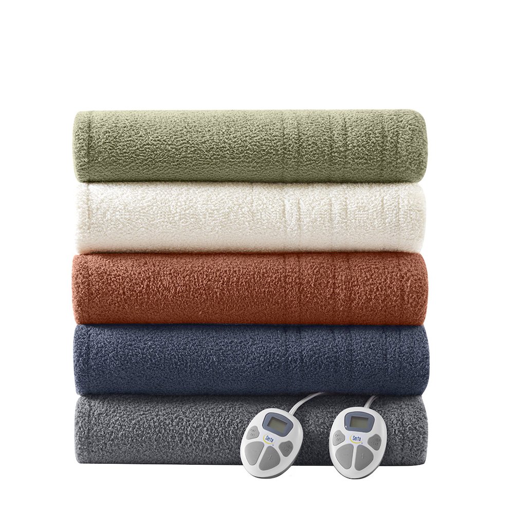 Dream Soft Heated Blanket, Navy color. Picture 1
