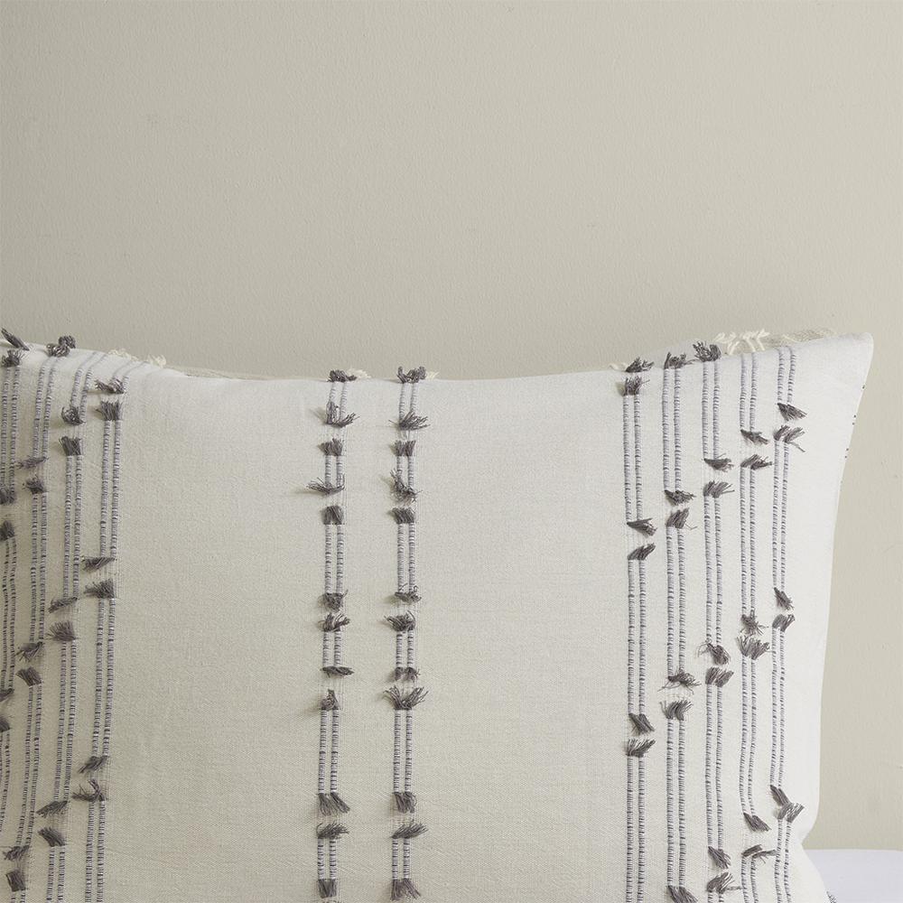 3 Piece Cotton Jacquard Duvet Cover Set. Picture 5