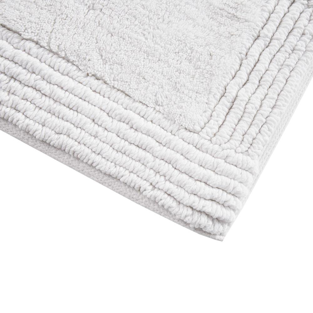 White Cotton Reversible Bath Rug, Belen Kox. Picture 2