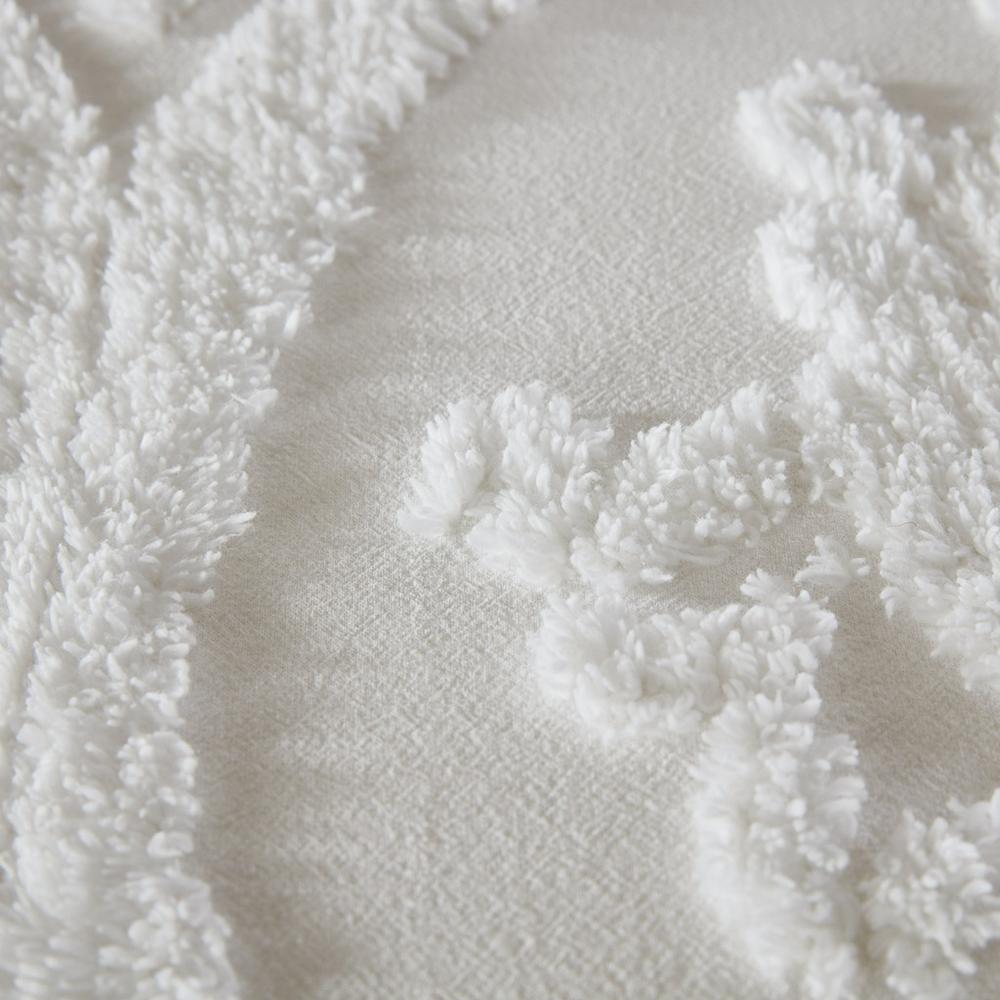 Seraphina White Chenille Duvet Cover Set, Belen Kox. Picture 3