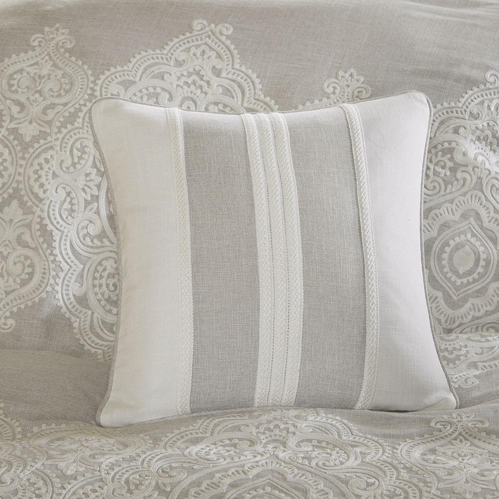 Natural Chain Stitch Embroidery 8pcs Comforter Set, Belen Kox. Picture 5