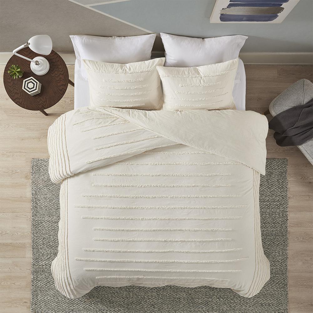 3 Piece Cotton Chenille Duvet Cover Set. Picture 4