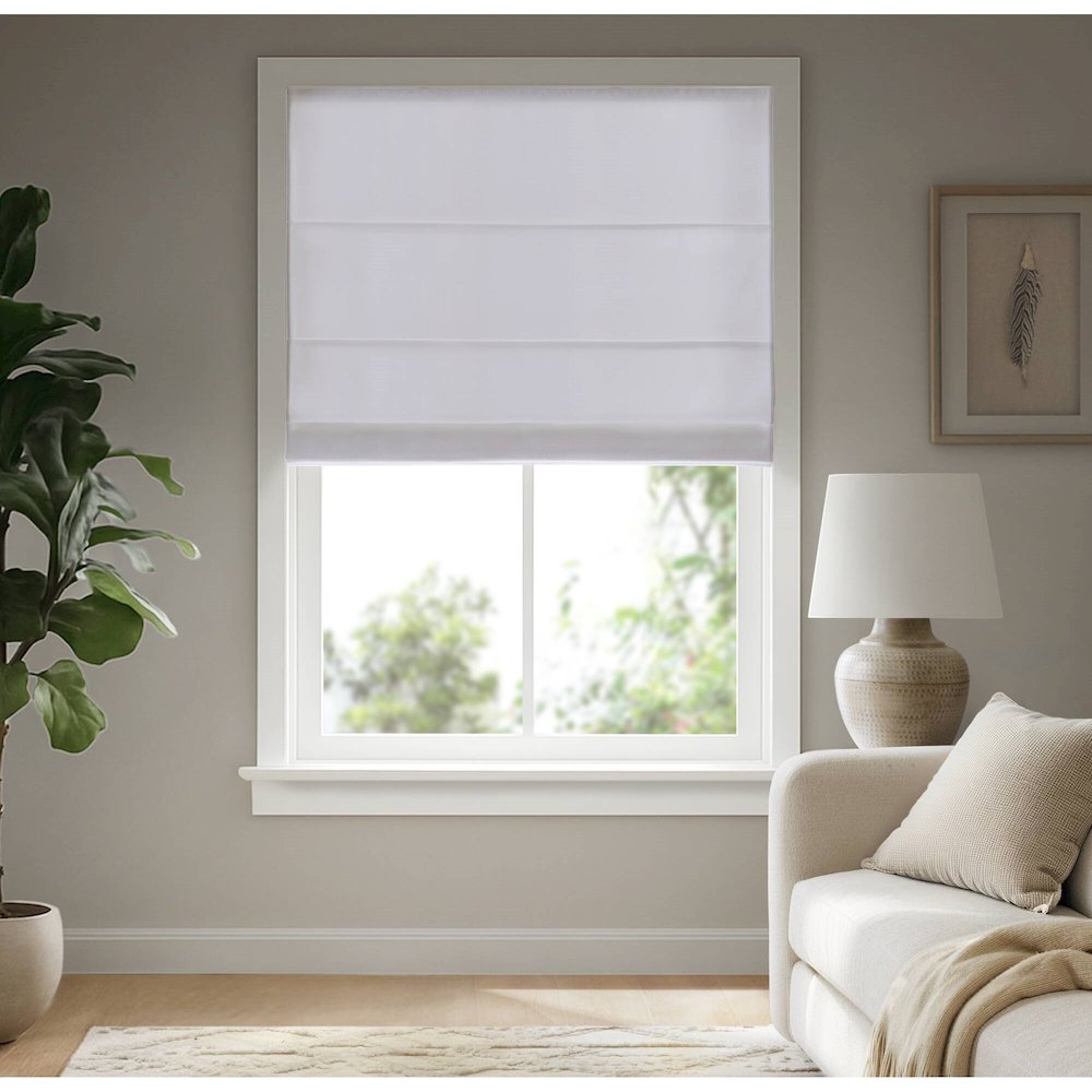 Galen Matte Cordless Roman Blind  Galen Matte fabric, Matte white color. Picture 1