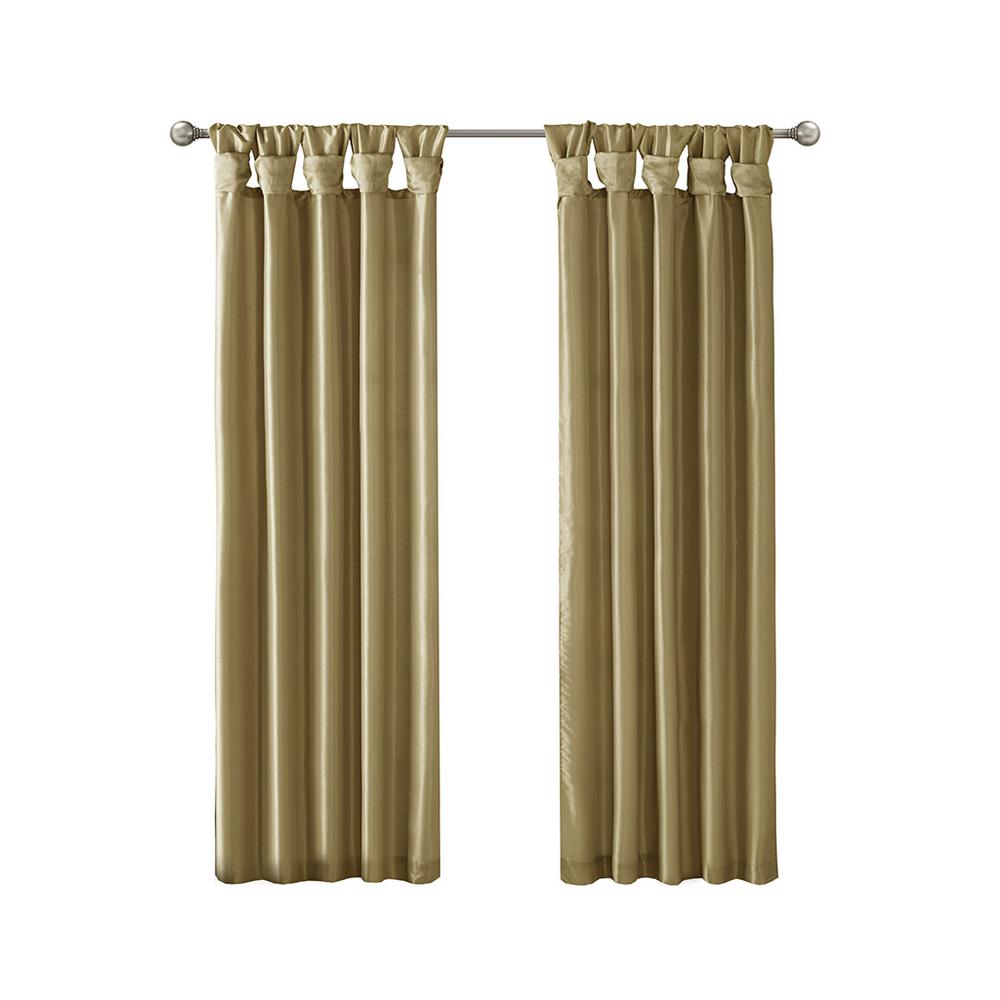 Twist Tab Lined Window Curtain Panel. Picture 4