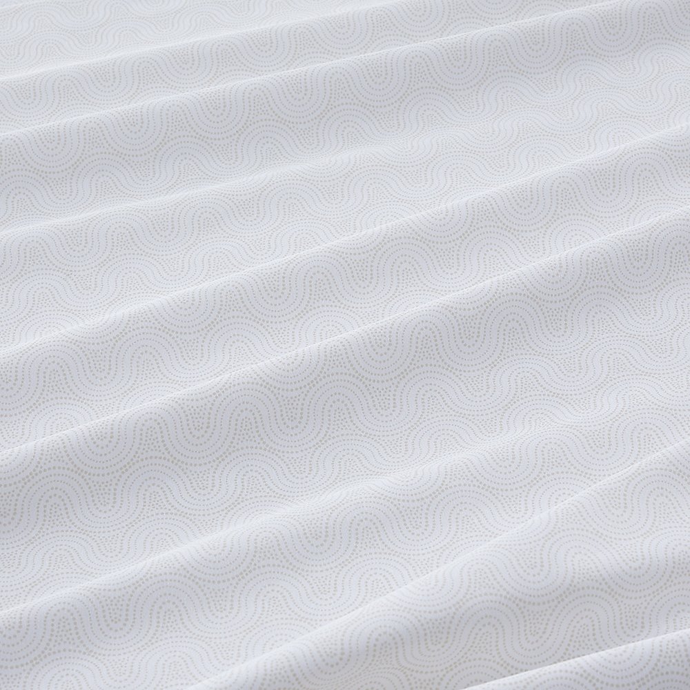 Printed Microfiber Sheet Set in Beige Dotted Arches Color. Picture 3