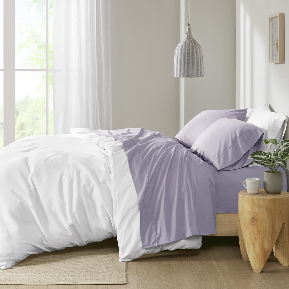200 Thread Count Relaxed Cotton Percale Sheet Set. Picture 4