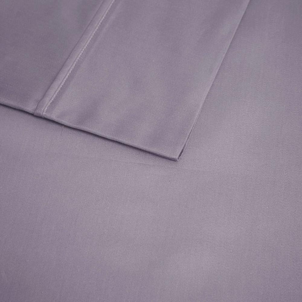 600 Thread Count Cooling Cotton Blend 4 PC Sheet Set, Purple color. Picture 1