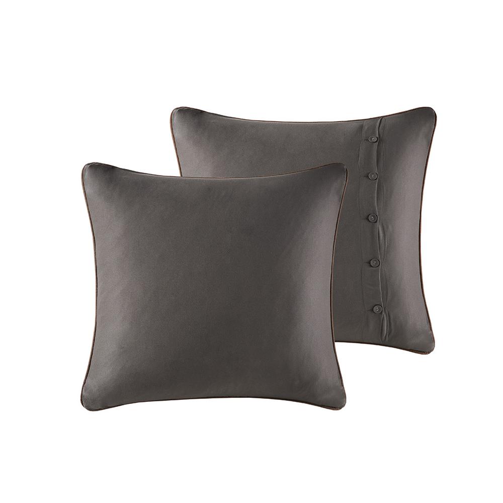 Bitter Creek Oversized Comforter Set, Grey/Brown color. Picture 2