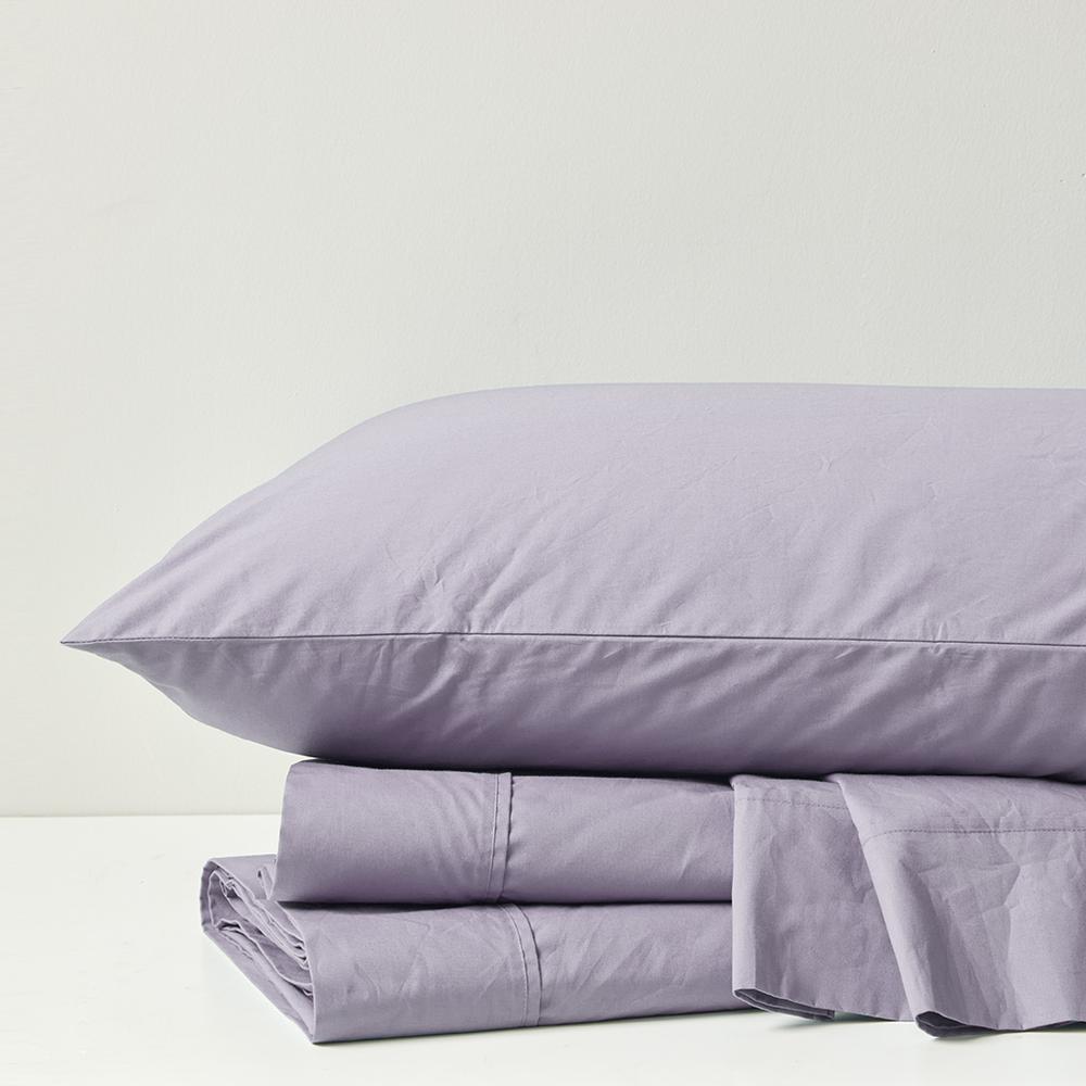 200 Thread Count Relaxed Cotton Percale Sheet Set. Picture 3
