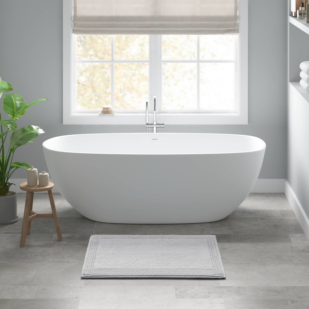100% Cotton Tufted 3000 GSM Reversible Bath Rug. Picture 4