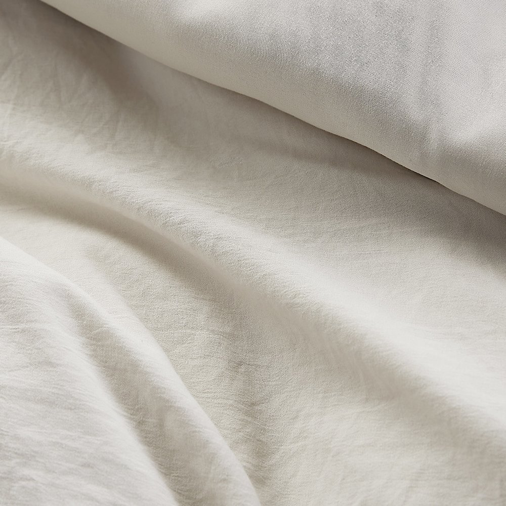 Porter Soft Washed Pleated Duvet Cover Set, Neutral color. Picture 4