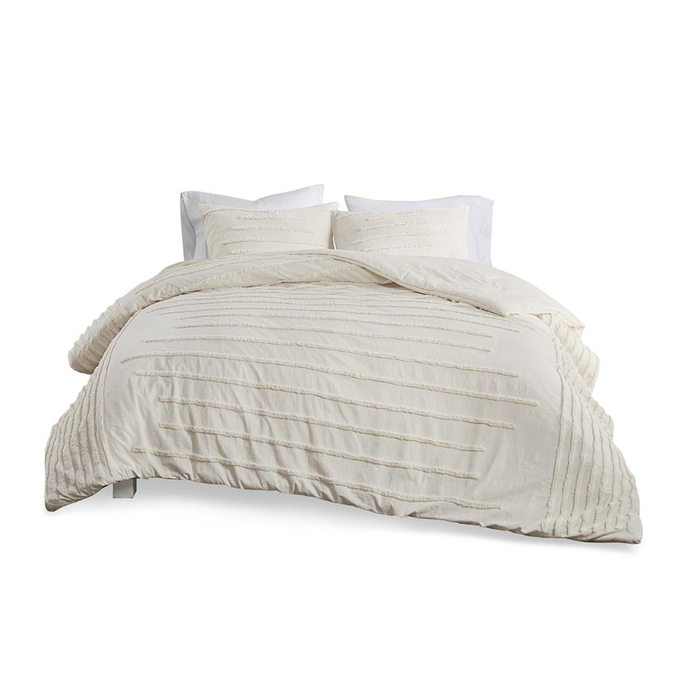 3 Piece Cotton Chenille Duvet Cover Set. Picture 1