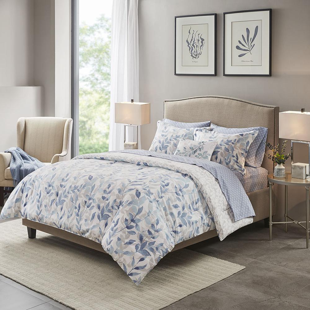 Reversible 8 Piece Comforter Set with Bed Sheets. Picture 4
