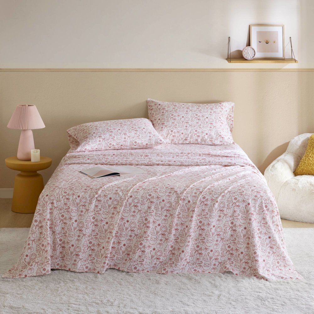 100% Cotton Flannel Pigment Printed Sheet Set. Picture 2
