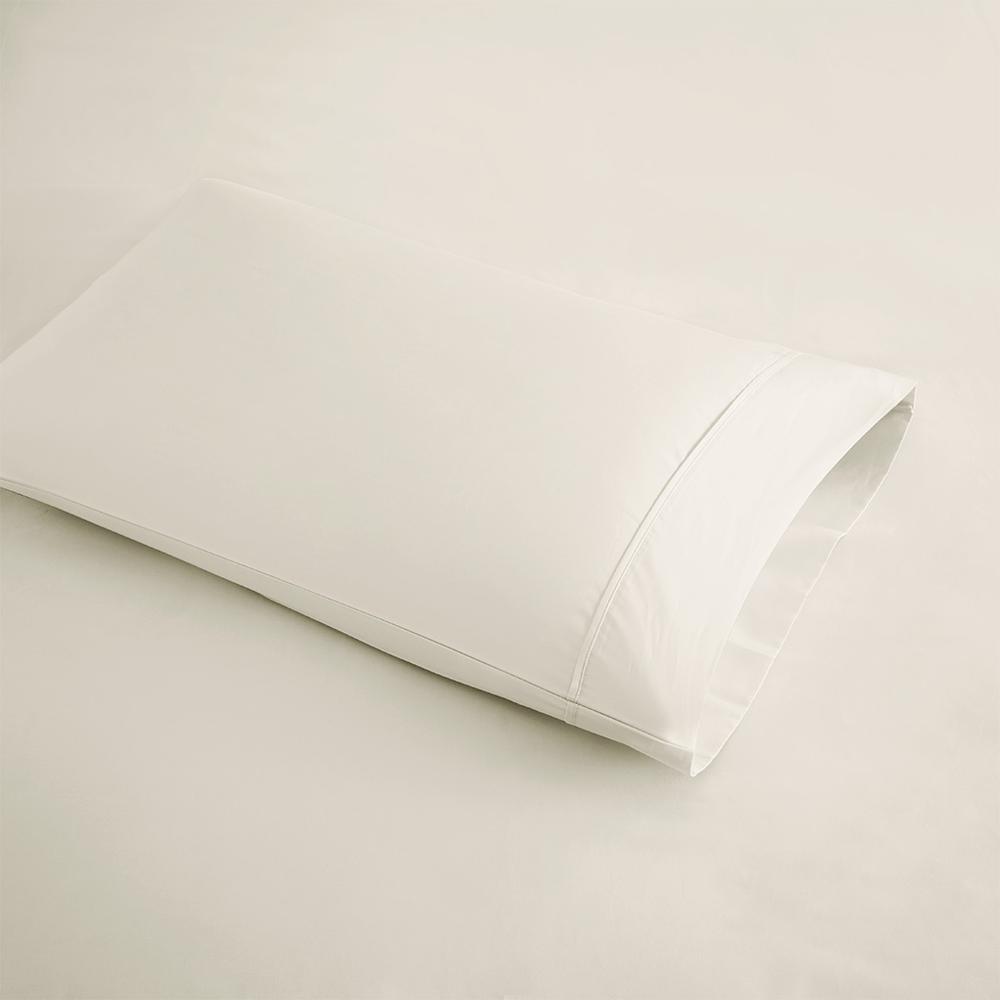 600 Thread Count Cooling Cotton Blend 4 PC Sheet Set, Ivory color. Picture 5