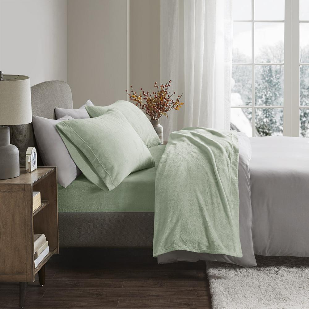100% Polyester Knitted Plush Sheet Set,BL20-0458. Picture 2