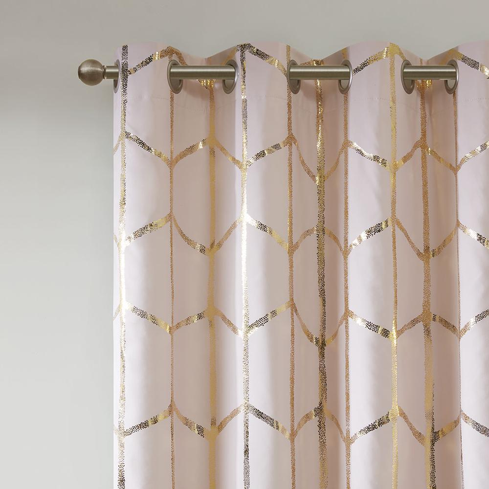 Enchanted Metallic Print Total Blackout Curtain Panel, Belen Kox. Picture 1