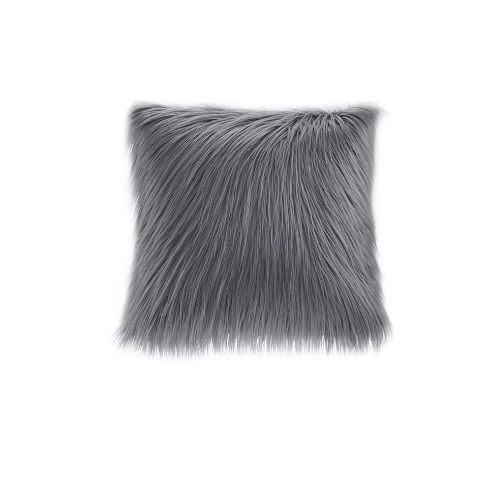 Faux Fur Square Pillow. Picture 3