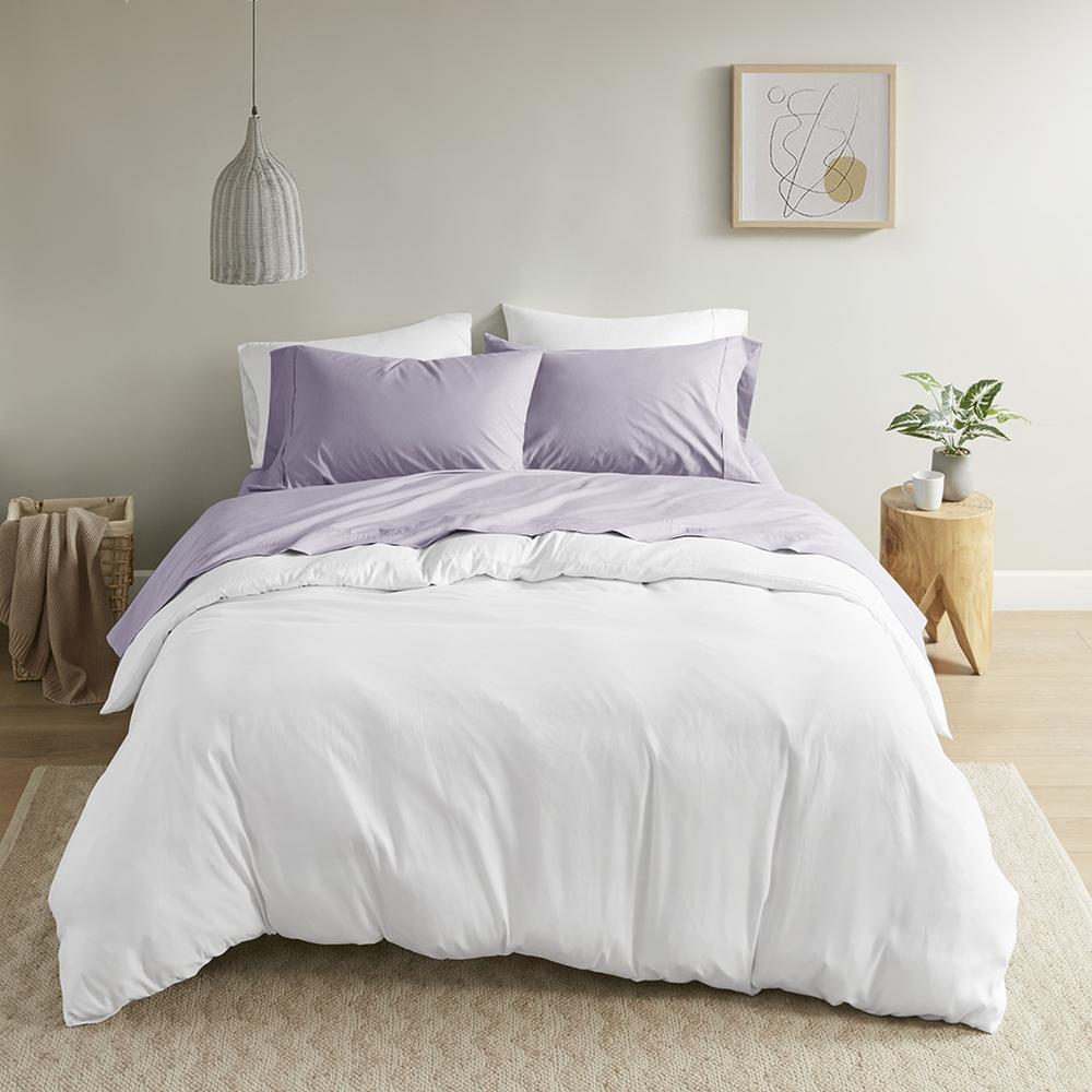 200 Thread Count Relaxed Cotton Percale Sheet Set. Picture 2