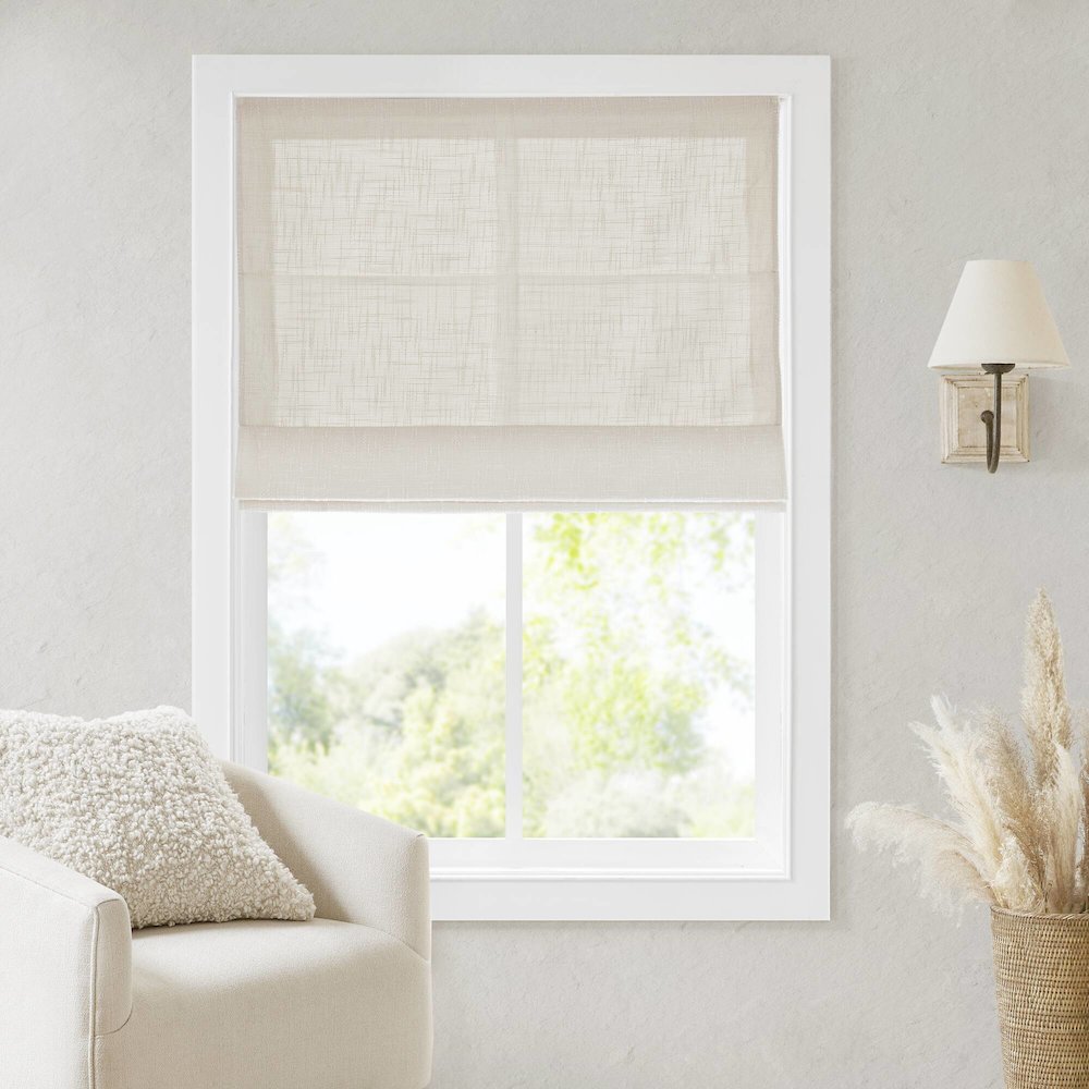 Quincy Cordless Roman Shade. Picture 1