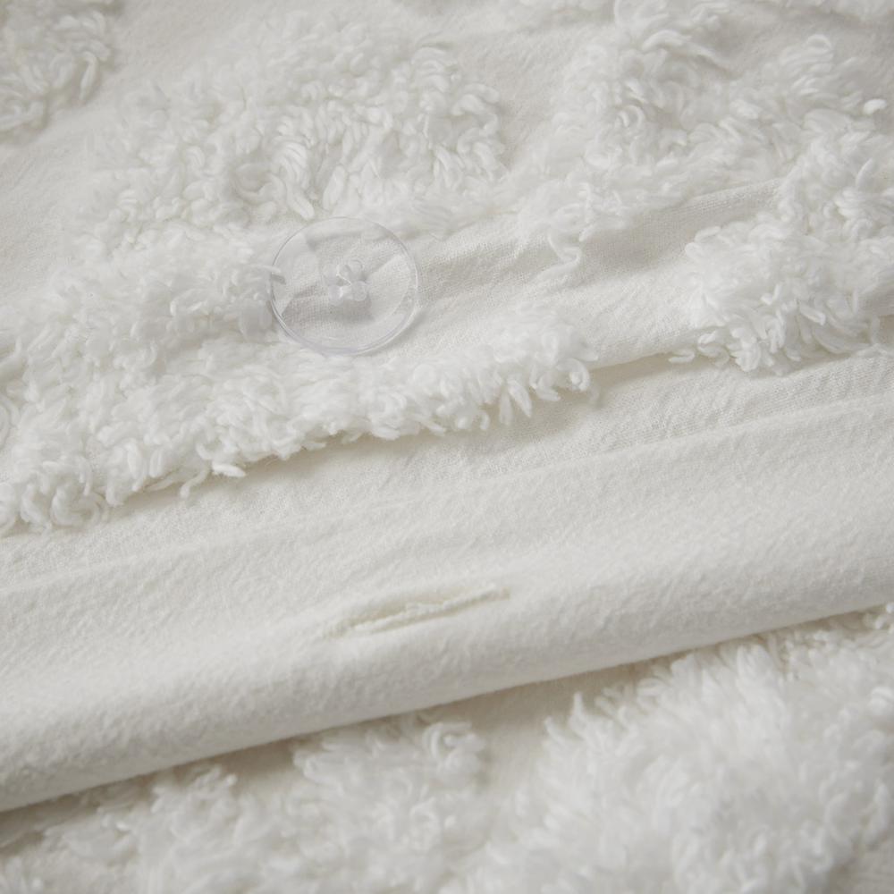 Seraphina White Chenille Duvet Cover Set, Belen Kox. Picture 5