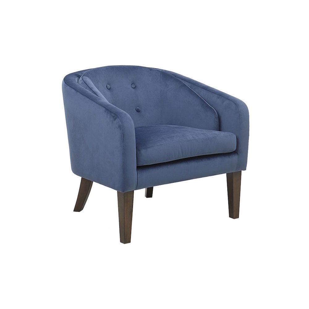 Upholstered Tufted Mid-Century Accent Chair. Picture 3