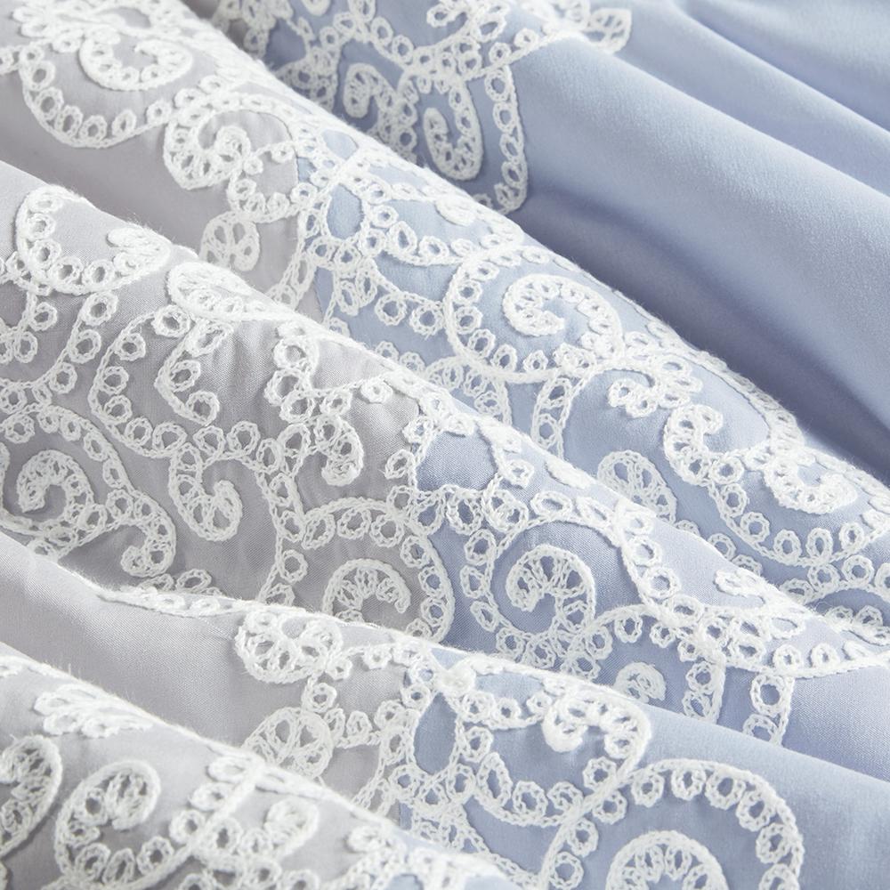 8 Piece Embroidered Microfiber Comforter Set. Picture 3