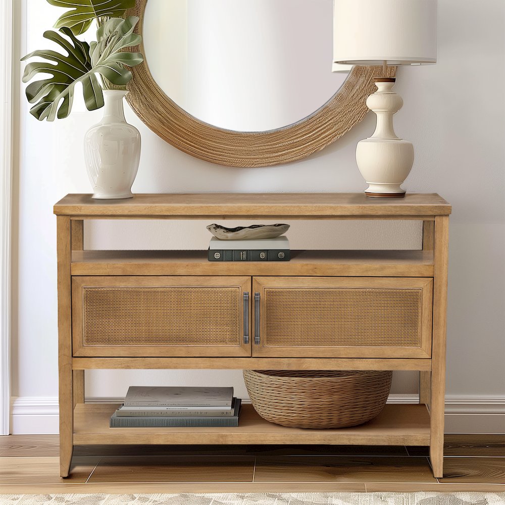 2 Door Storage Console Table. Picture 2