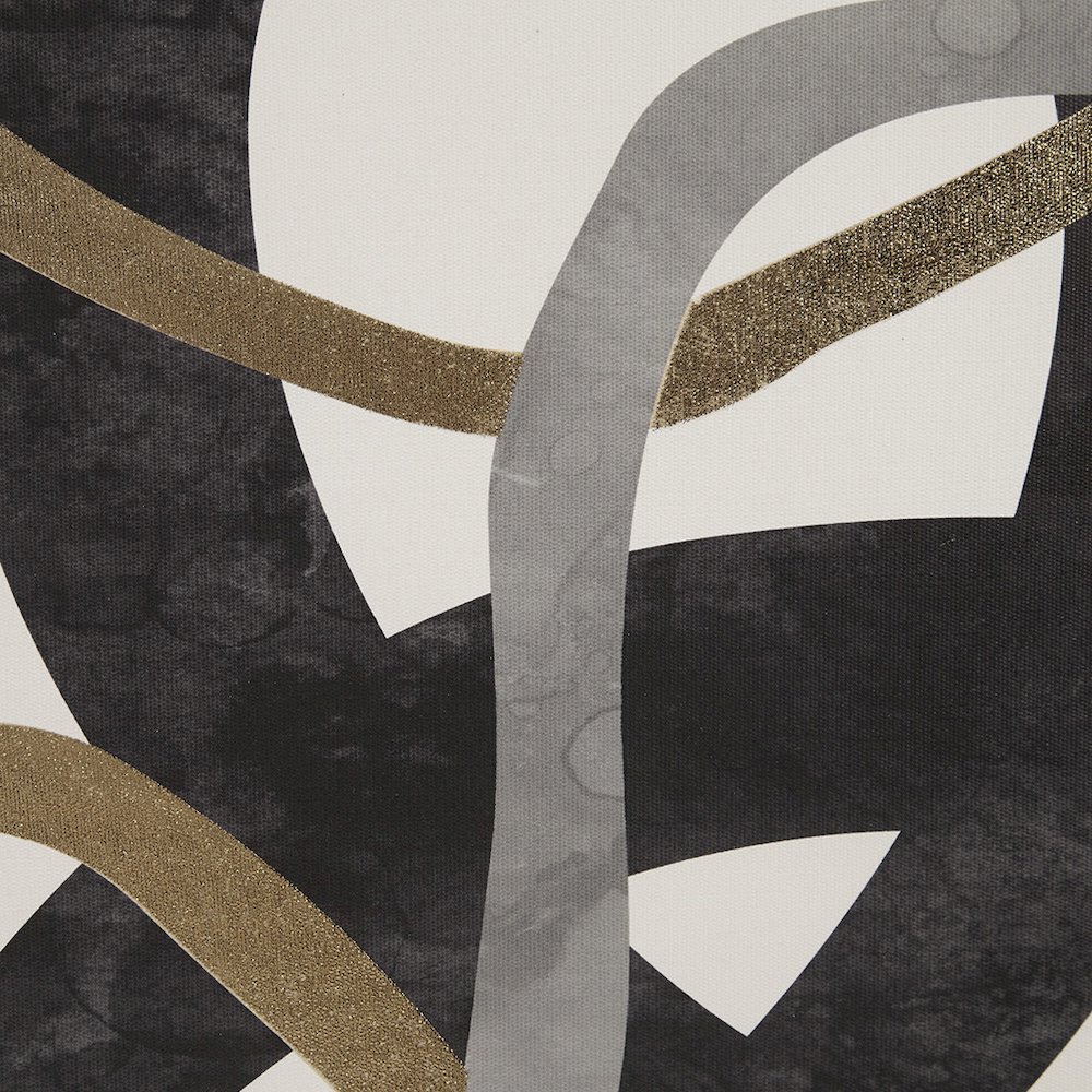 Gold Foil Abstract 2-piece Framed Canvas Wall Art Set. Picture 3