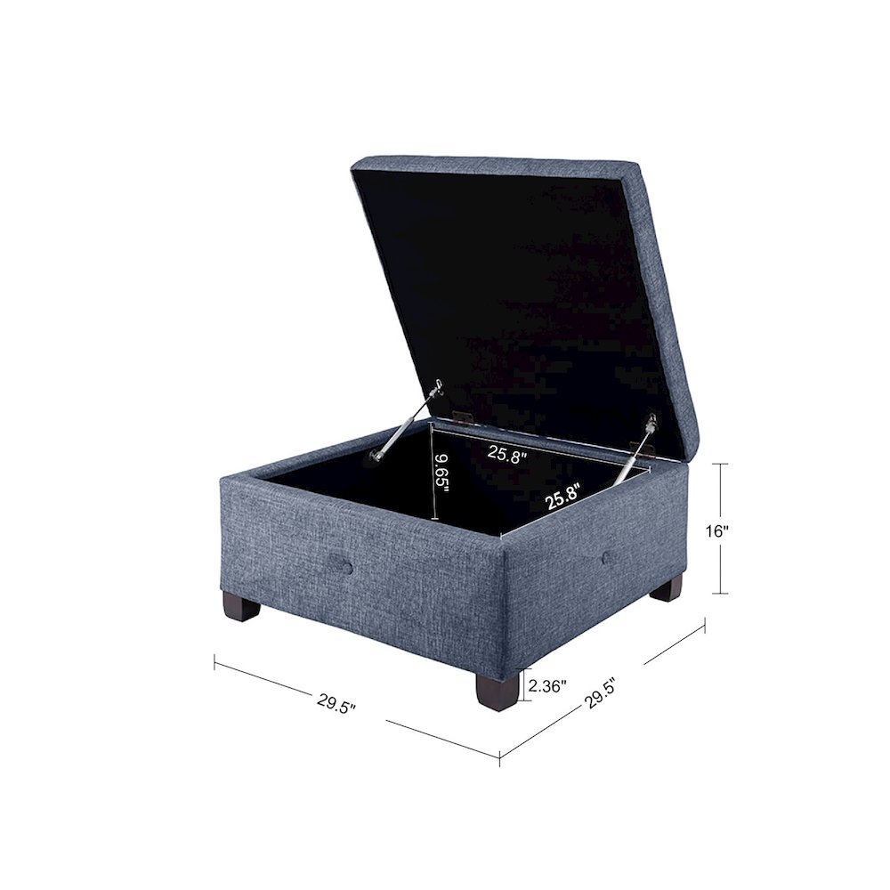 Soft Close Storage Ottoman. Picture 2