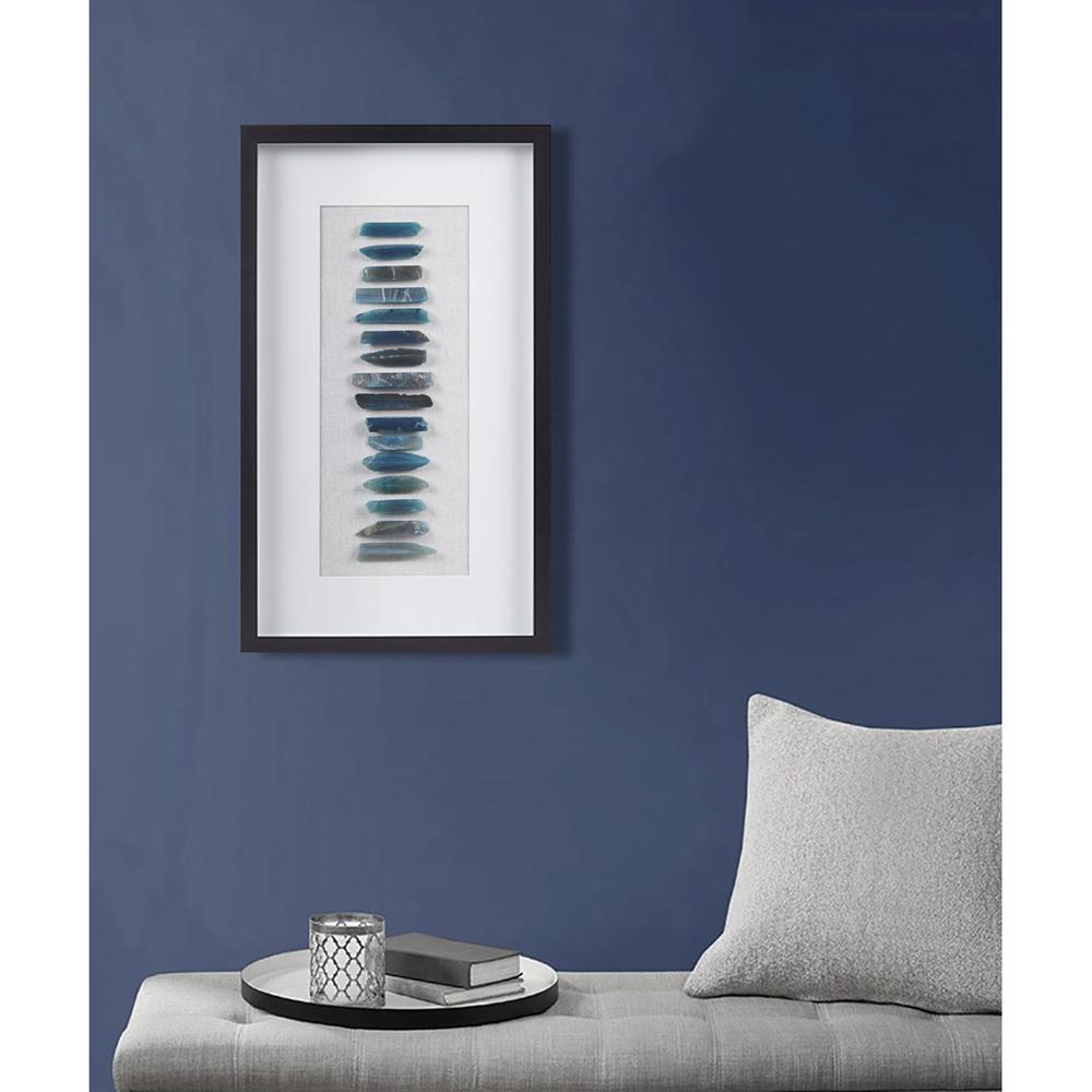 Framed Blue Agate Shadowbox Wall Decor Panel. Picture 3