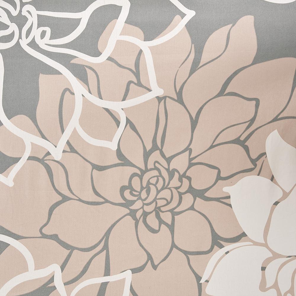 100% Cotton  Floral Printed Shower Curtain. Picture 2