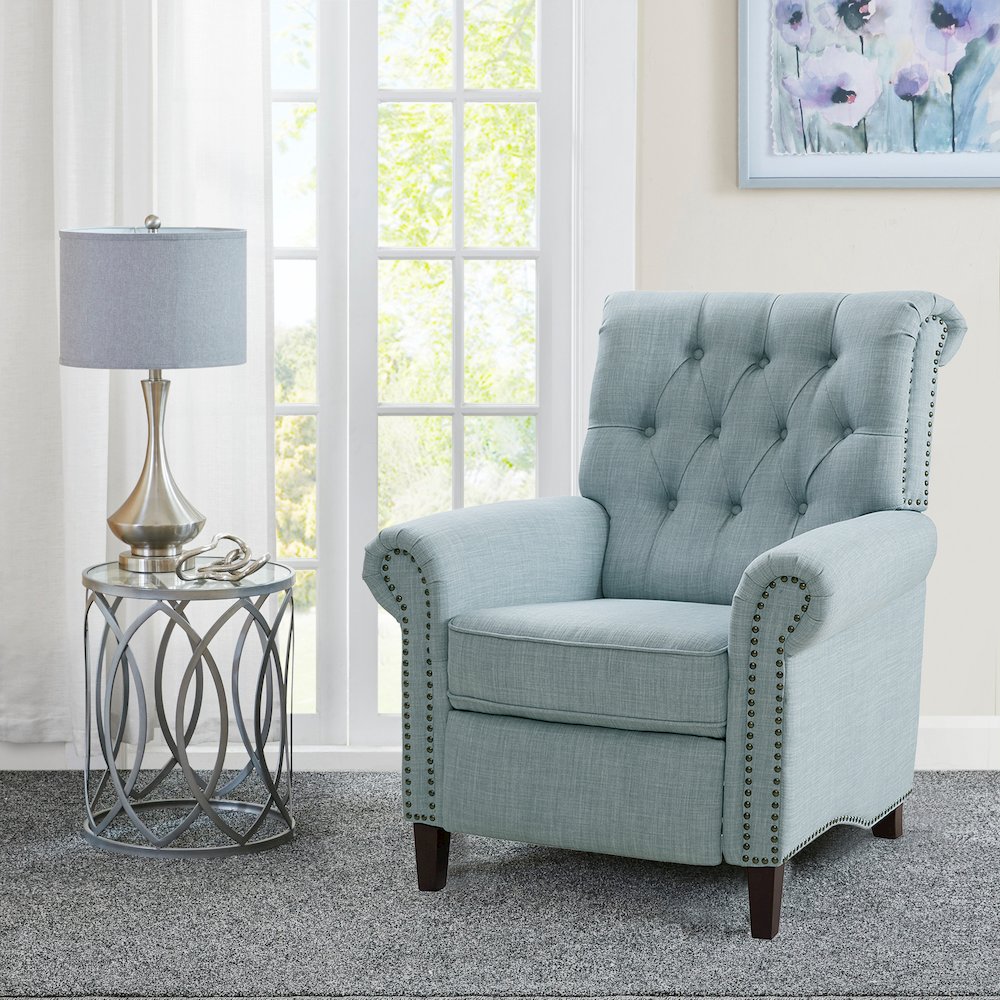 Aidan Aidan Recliner, Light Blue color. Picture 3